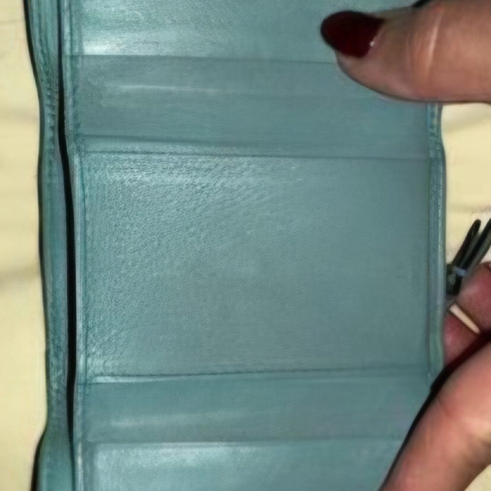 Gucci Aqua Leather Wallet with Bamboo Accent - Picture 9 of 10